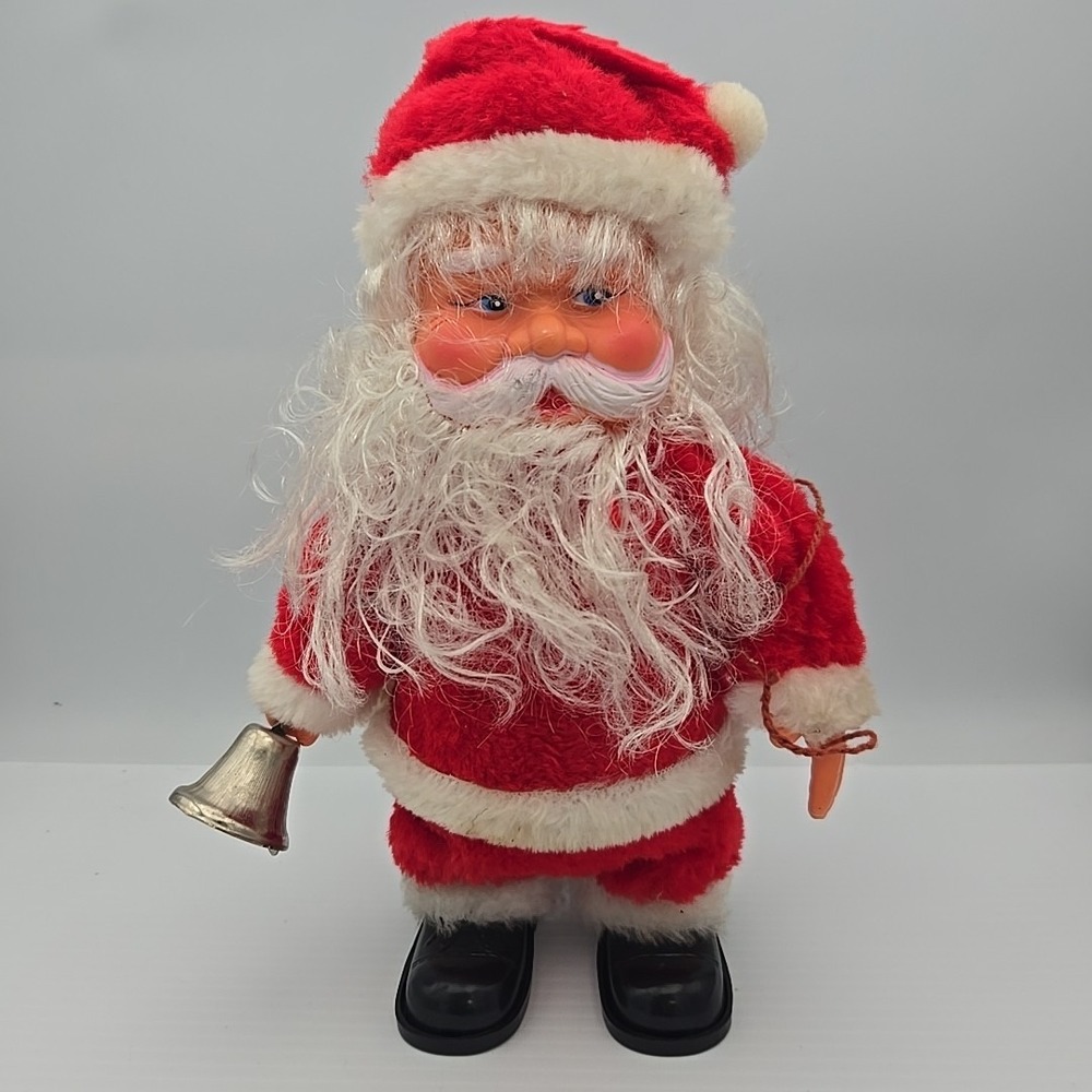 Vintage Walking Santa w Bell Christmas - Parts or Display Only Does Not Work‎ -